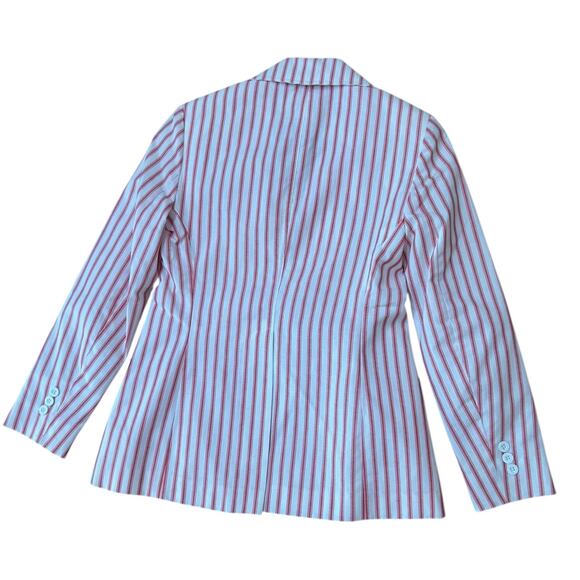Vintage 1970s The Villager Red & White Striped Blazer Cotton Jacket / Small - - Picture 3 of 5